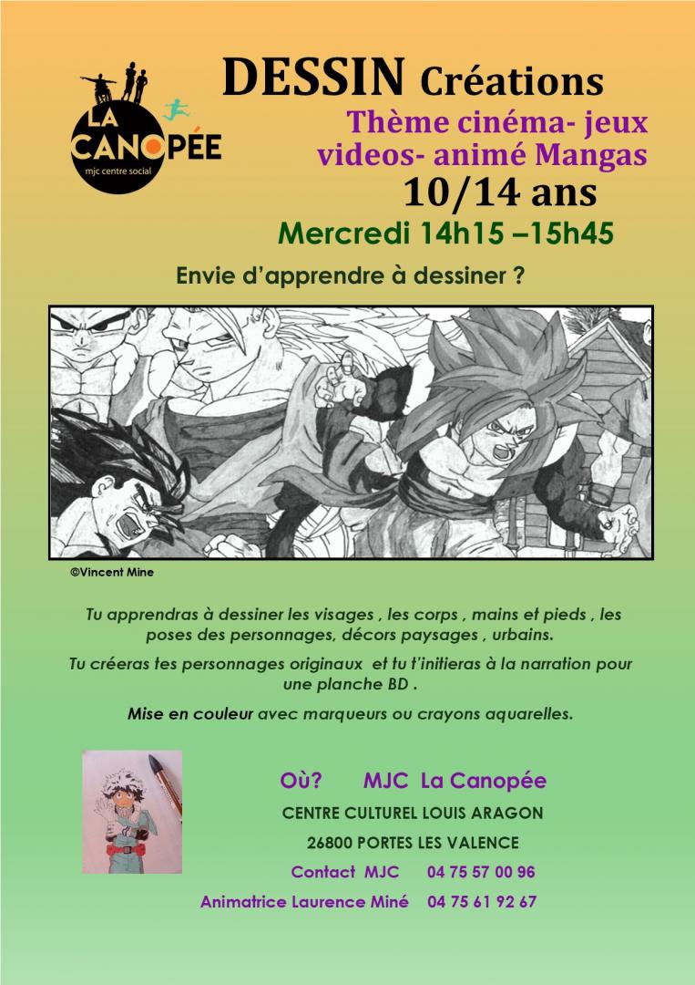 ATELIERS DESSIN CREATIONS MANGAS A PORTES LES VALENCE 