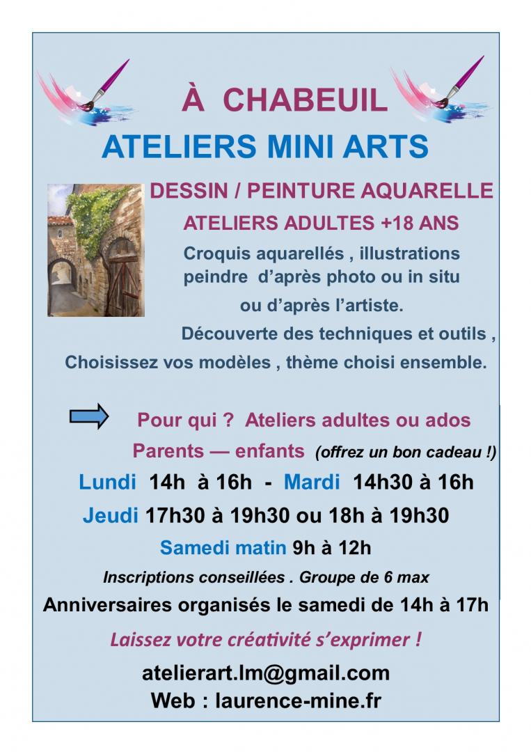 ATELIERS AQUARELLE ET DESSIN 2026 2027